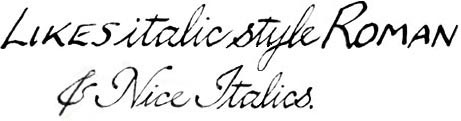 Osmiroid Italic Med sample writing